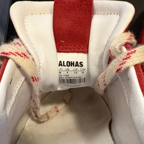 ALOHAS Tb.490 Red and White Sneakers - Picture 2 of 4